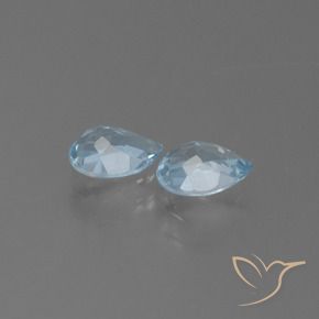 Gemas de Topacio Azul Cielo natural de 1.75 ct, En forma de pera, VS