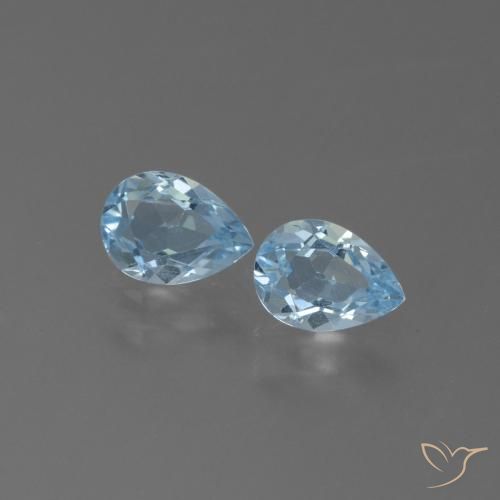 1.68ctw Natural Azul Cielo Topacio, En forma de pera, VS