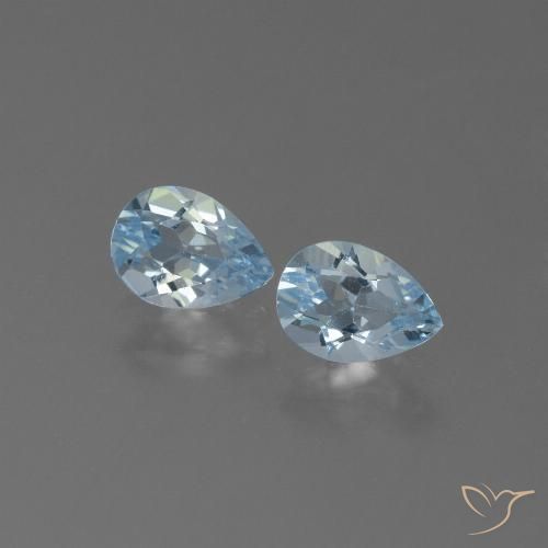 1.63ctw Natural Azul Cielo Topacio, En forma de pera, VS