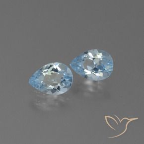 Gemas de Topacio Azul Cielo natural de 1.63 ct, En forma de pera, VS