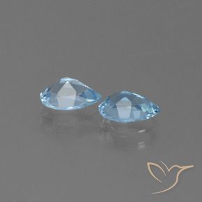 Gemas de Topacio Azul Cielo natural de 1.64 ct, En forma de pera, VS