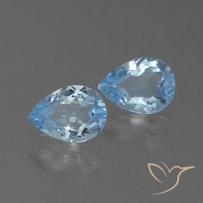 Gemas de Topacio Azul Cielo natural de 1.72 ct, En forma de pera, VVS-VS