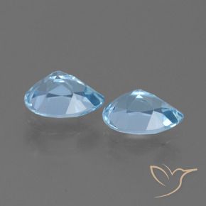 Gemas de Topacio Azul Cielo natural de 1.87 ct, En forma de pera, VVS-VS