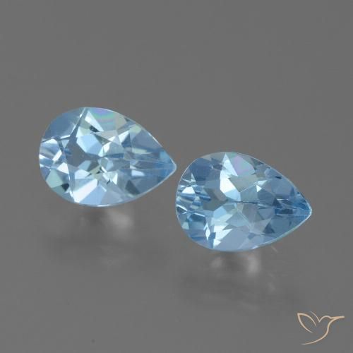 1.64ctw Natural Azul Cielo Topacio, En forma de pera, VVS