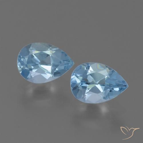 1.81ctw Natural Azul Suizo Topacio, En forma de pera, VVS-VS