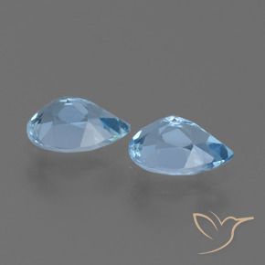 Gemas de Topacio Azul Suizo natural de 1.81 ct, En forma de pera, VVS-VS