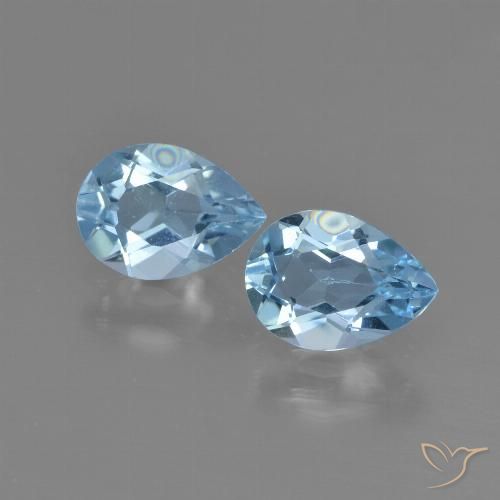 1.56ctw Natural Azul Cielo Topacio, En forma de pera, VS