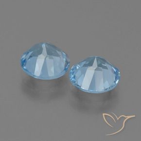 Gemas de Topacio Azul Cielo natural de 4.92 ct, Redondo, VVS-VS