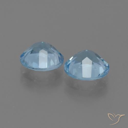 Gemas de Topacio Azul Cielo natural de 4.58 ct, Redondo, VS