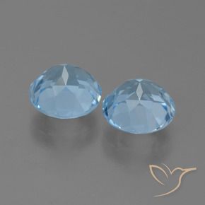 Gemas de Topacio Azul Cielo natural de 5.22 ct, Redondo, VS