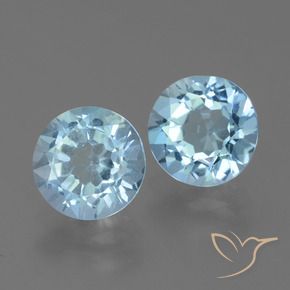 Gemas de Topacio Azul Cielo natural de 4.85 ct, Redondo, VVS-VS