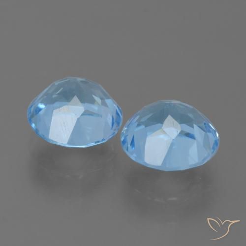Gemas de Topacio Azul Cielo natural de 4.97 ct, Redondo, VS