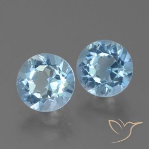 Gemas de Topacio Azul Cielo natural de 4.81 ct, Redondo, VS