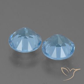 Gemas de Topacio Azul Cielo natural de 4.81 ct, Redondo, VS