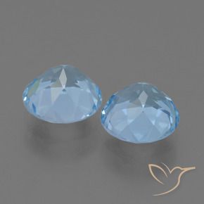 Gemas de Topacio Azul Cielo natural de 4.79 ct, Redondo, VS