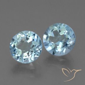 Gemas de Topacio Azul Cielo natural de 4.41 ct, Redondo, VS