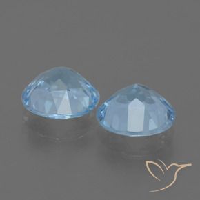 Gemas de Topacio Azul Cielo natural de 4.41 ct, Redondo, VS