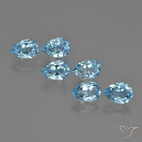 3.53ctw Natural Azul Cielo Topacio, En forma de pera, VS