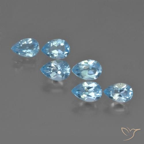 3.15ctw Natural Azul Cielo Topacio, En forma de pera, VS