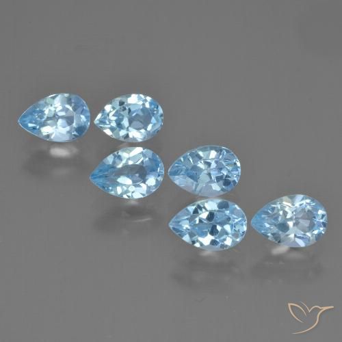 3.58ctw Natural Azul Cielo Topacio, En forma de pera, VS