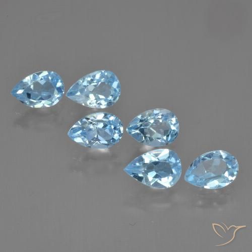 3.37ctw Natural Azul Cielo Topacio, En forma de pera, VS