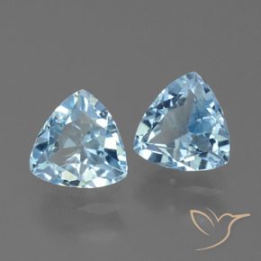 Gemas de Topacio Azul Cielo natural de 2.67 ct, Trillón, VVS-VS