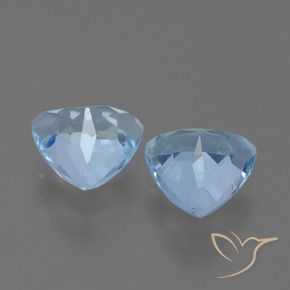 Gemas de Topacio Azul Cielo natural de 2.67 ct, Trillón, VVS-VS