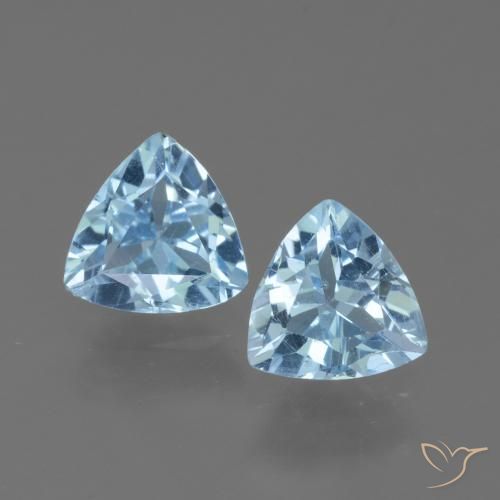2.28ctw Natural Azul Cielo Topacio, Trillón, VS