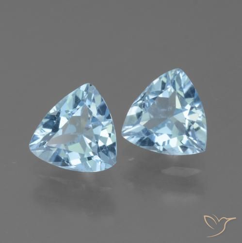 Gemas de Topacio Azul Cielo natural de 2.28 ct, Trillón, VS