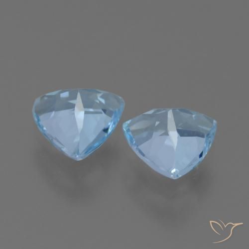 Gemas de Topacio Azul Cielo natural de 2.28 ct, Trillón, VS