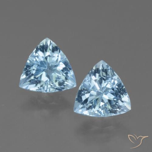 2.42ctw Natural Azul Cielo Topacio, Trillón, VS