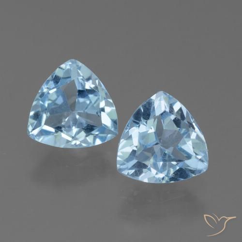 2.80ctw Natural Azul Cielo Topacio, Trillón, VS
