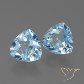 Gemas de Topacio Azul Cielo natural de 2.91 ct, Trillón, VS