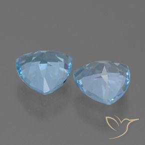 Gemas de Topacio Azul Cielo natural de 2.91 ct, Trillón, VS