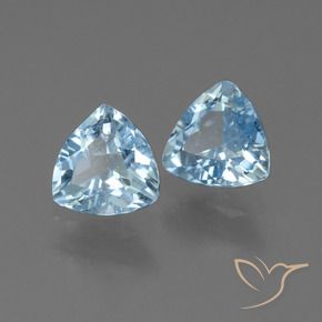 Gemas de Topacio Azul Cielo natural de 2.66 ct, Trillón, VVS-VS