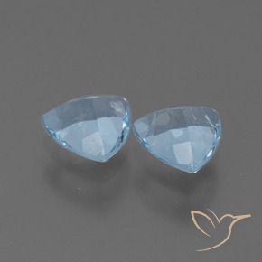Gemas de Topacio Azul Cielo natural de 2.66 ct, Trillón, VVS-VS