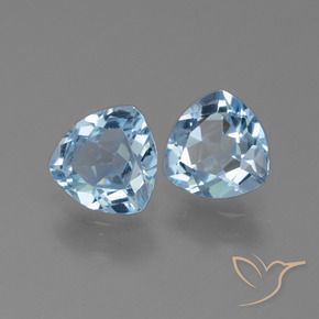 Gemas de Topacio Azul Cielo natural de 2.44 ct, Trillón, VVS-VS