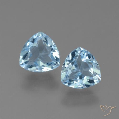 2.63ctw Natural Azul Cielo Topacio, Trillón, VVS-VS