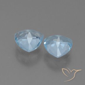 Gemas de Topacio Azul Cielo natural de 2.63 ct, Trillón, VVS-VS