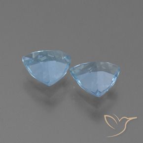 Gemas de Topacio Azul Cielo natural de 2.44 ct, Trillón, VVS-VS