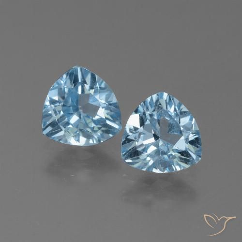 2.41ctw Natural Azul Cielo Topacio, Trillón, VVS-VS