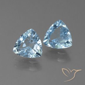 Gemas de Topacio Azul Cielo natural de 2.49 ct, Trillón, VS