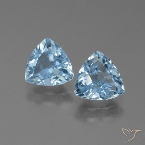 2.63ctw Natural Azul Cielo Topacio, Trillón, VS