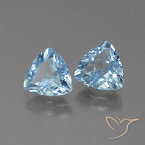 Gemas de Topacio Azul Cielo natural de 2.63 ct, Trillón, VS