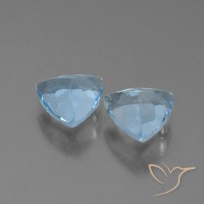 Gemas de Topacio Azul Cielo natural de 2.63 ct, Trillón, VS