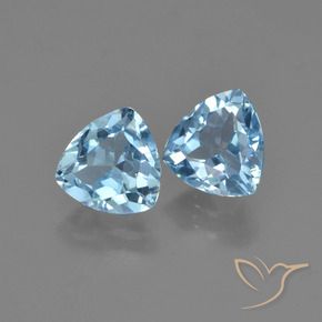 Gemas de Topacio Azul Cielo natural de 2.94 ct, Trillón, VVS-VS