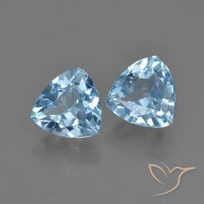 Gemas de Topacio Azul Cielo natural de 2.66 ct, Trillón, VVS-VS