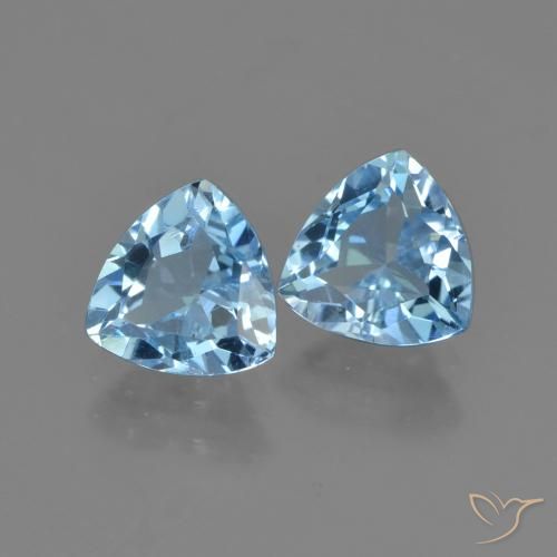Gemas de Topacio Azul Cielo natural de 2.77 ct, Trillón, VVS-VS