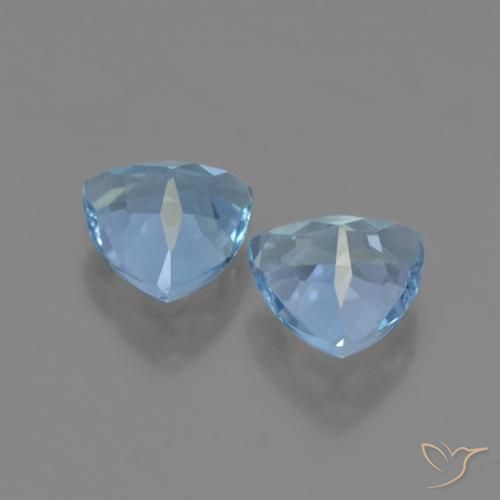 Gemas de Topacio Azul Cielo natural de 2.77 ct, Trillón, VVS-VS