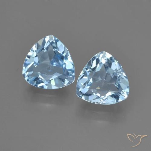 2.61ctw Natural Azul Cielo Topacio, Trillón, VVS-VS